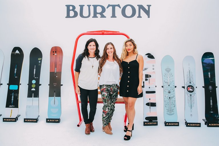 Burton Milk Event Kelly Clark Chloe Kim Kimmy Fasani