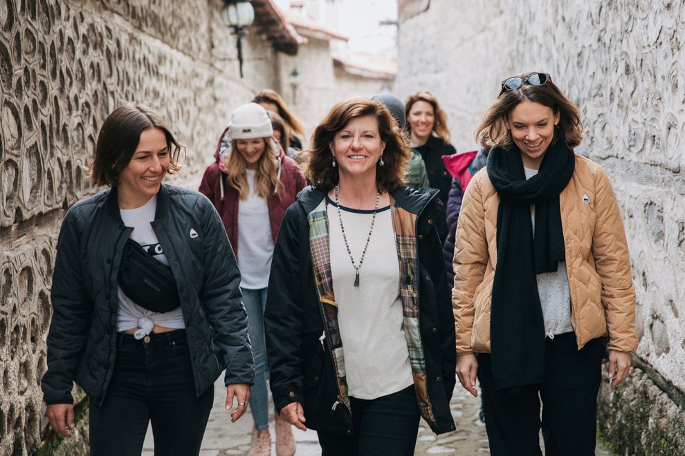 Donna Carpenter and a group of women