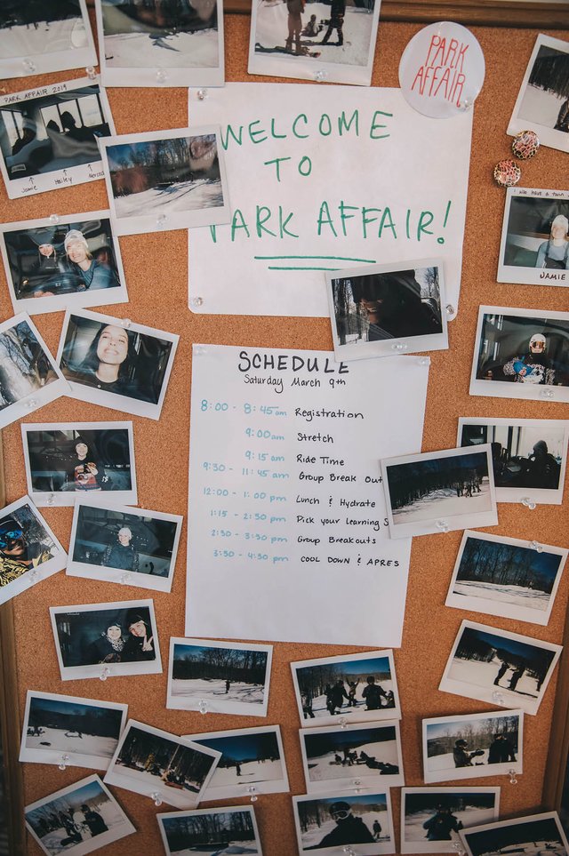 Park Affair bulletin board