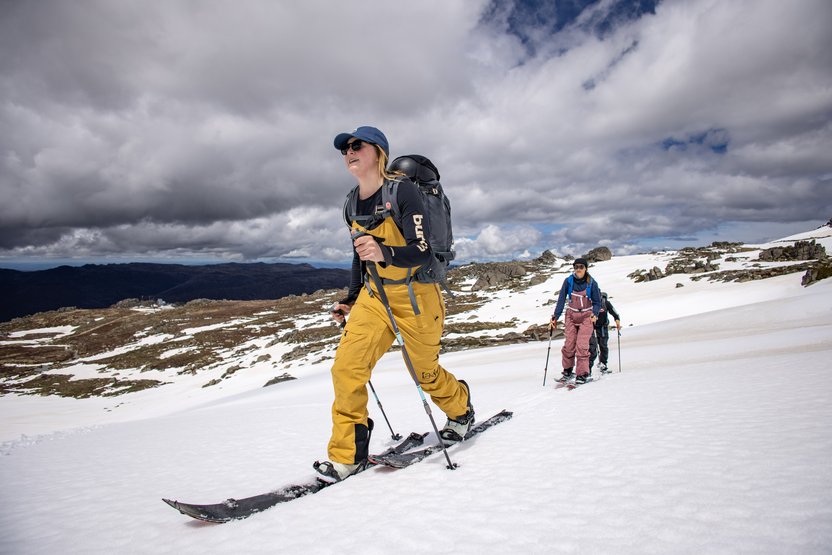 Kate Donald finding the last of the Spring snow