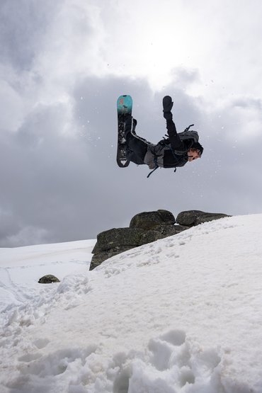 Jye's signature backflip