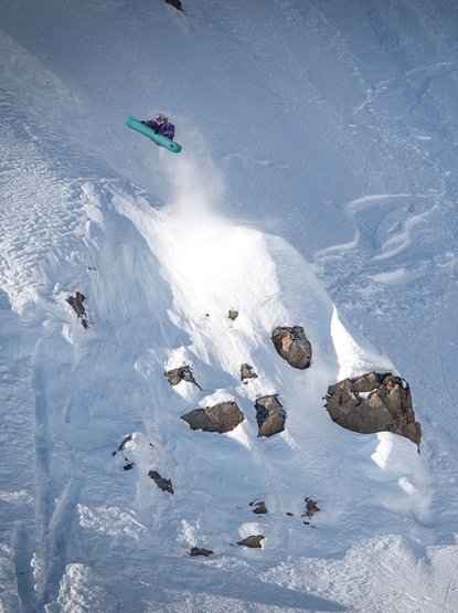 Not your average slopestyle jump. It's clear that Mark's time in the backcountry really benefitted him during the competition.  (P: Tom "T-Bird" Monterosso)