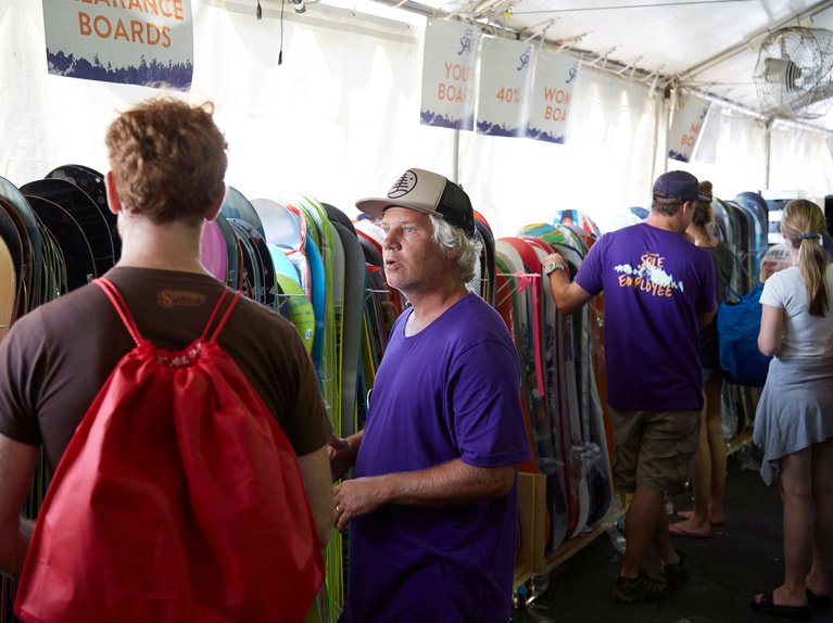 John Gerndt helping at summer sale