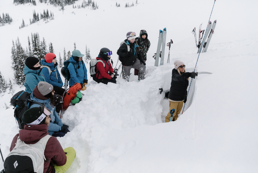 Kate teaching snow saw 101.