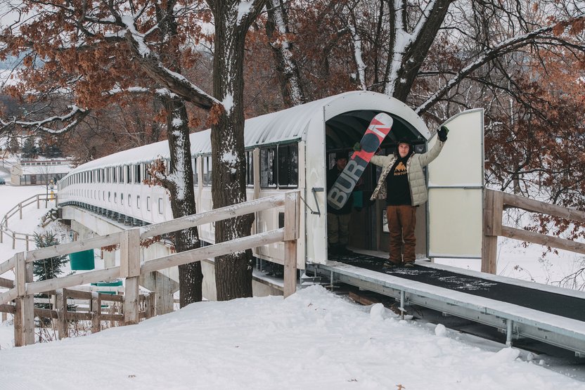 Buck Hill's magic carpet. Shane would have ridden this all week if we didn't have other stops to hit.