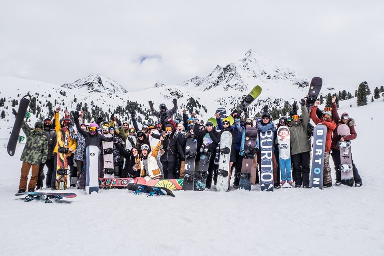 The Burton Europe crew on company ride day